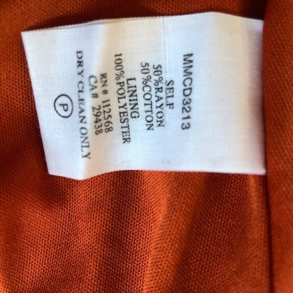 MM Couture Womens Fit & Flare Orange Dress X-Small - Picture 5 of 5